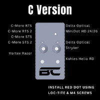 Boss Components CZ Shadow 2 Optic Ready Mount  - C - Razor, Helia, RTS, STS, MiniDot HD