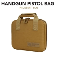 Evolution Gear Handgun Pistol Bag Soft Case with 5 Magazine Slots - Desert Tan