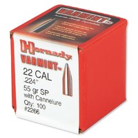 Hornady .224 55 gr SP with cannelure 100 Pack