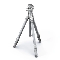 Leofoto LG-284C Silver 4 Section Water Resistant Carbon Fibre Tripod with LH-36R Ball Head