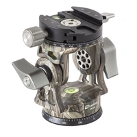 Leofoto VH-30R 2-Way Monopod Head with Panning Clamp and PU-100D Plate - Camouflage