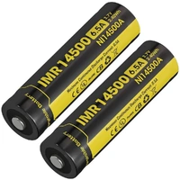 Nitecore IMR14500 650mAh Rechargeable Batteries 2-Pack