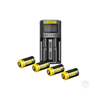 Nitecore Battery & Charger Combo, 1x UM2 & 4x NL166 CR123A Batteries