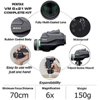 Pentax VM 6x21 WP Monocular - Complete Kit with SmartPhone Adapter