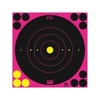 ProShot Splatter Shot 8" Pink Peel & Stick Bullseye Target 6 pack