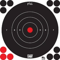 ProShot Splatter Shot 8" White Peel & Stick Bullseye Target - 6 Pack