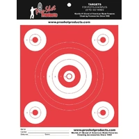 ProShot Heavy Paper Targets 9x12" Orange Glow Bullseye 12-pack