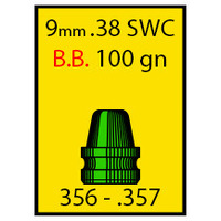 Spartan 9mm/.38 100 gr Semi Wad Cutter 500 Pack
