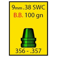 Spartan 9mm/.38 100 gr Semi Wad Cutter 500 Pack