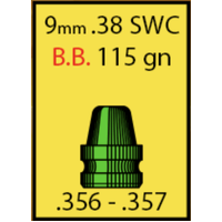 Spartan 9mm/.38 115 gr SWC 500 Pack