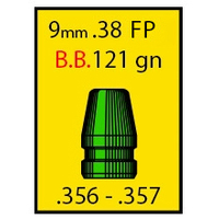 Spartan 9mm/.38 121 gr Flat Point 500 Pack