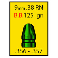 Spartan 9mm/.38 125 gr Round Nose 500 Pack
