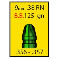 Spartan 9mm/.38 125 gr Round Nose 500 Pack