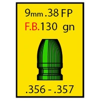 Spartan 9mm/.38 130 gr Flat Point 500 Pack