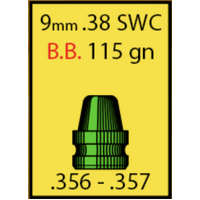 Spartan 9mm/.38 115 gr SWC 500 Pack