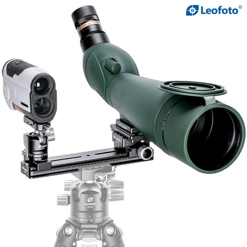 Leofoto Binocular Rangefinder Rail Kit - With fixed 2nd mount (FDM-01_