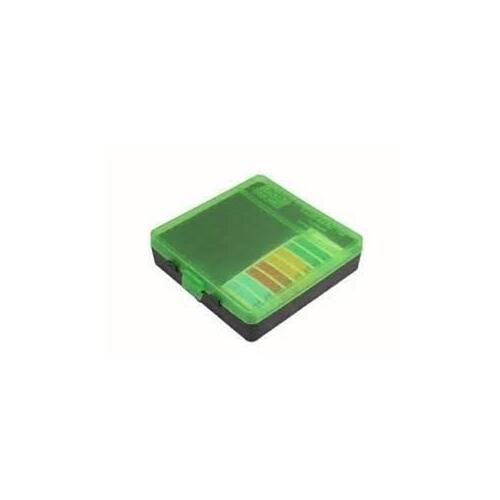 MTM Pistol Ammo Box - 45 - 100 Round - Green/Black